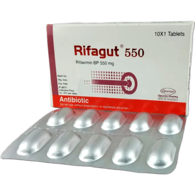 Rifagut 550 mg Tablet 10's Pack image