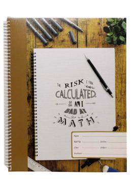 Risk Calculation Design Floral Spiral Khata (White) - 120 Pages image