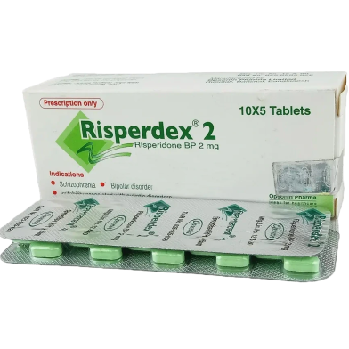 Risperdex 2 mg Tablet 10's Strip image