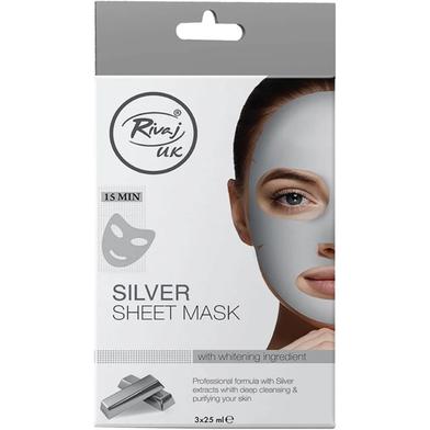 Rivaj Silver Face Sheet Mask 3 X 25 ml image