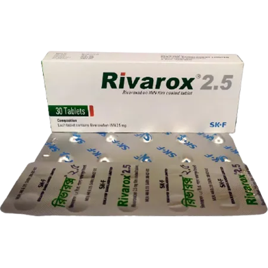 Rivarox 2.5 mg Tablet 10's Strip image