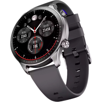 Riversong Motive 9 Pro Bluetooth Calling Smart Watch with AMOLED Display Titanium Silver image