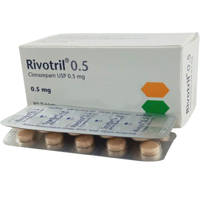 Rivotril 0.5 mg Tablet 10's Strip image