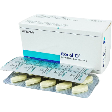 Rocal-D 500 mg 10's Strip Tablet image
