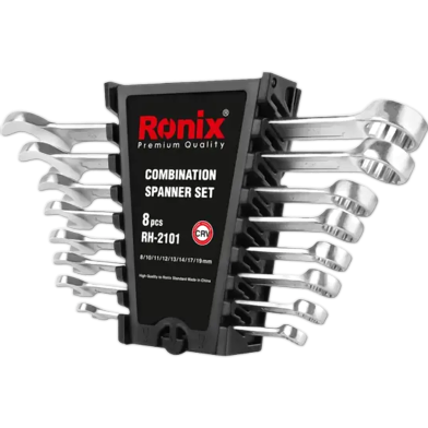 Ronix Combination Spanner With Plastic Rack 8 Pcs image