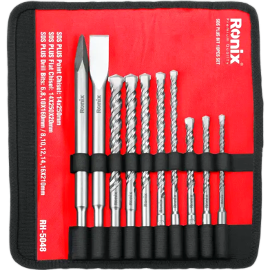 Ronix RH-5048 Drill Bit And Chisel 10Pcs image