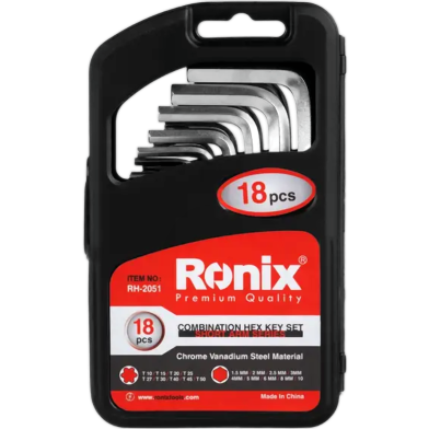 Ronix Short Hex Key Set 18 Pcs image