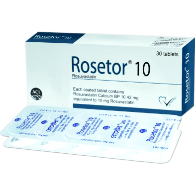 Rosetor 10 mg Tablet 10's Strip image