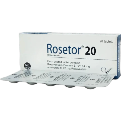 Rosetor 20 mg Tablet 10's Strip image