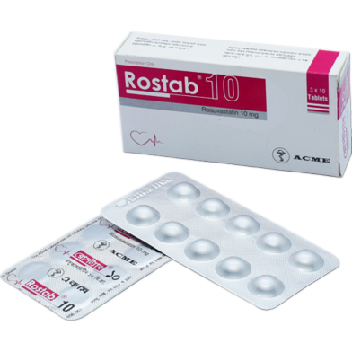 Rostab 10mg - (1 strip) 10 Tablets image