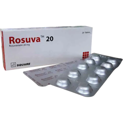 Rosuva 20 mg Tablet 10's Strip image
