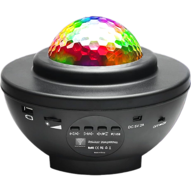 Rotation Star Projector Night Light 21 Colors Bluetooth Music Remote Control Usb Powered Smart Led Lamp image