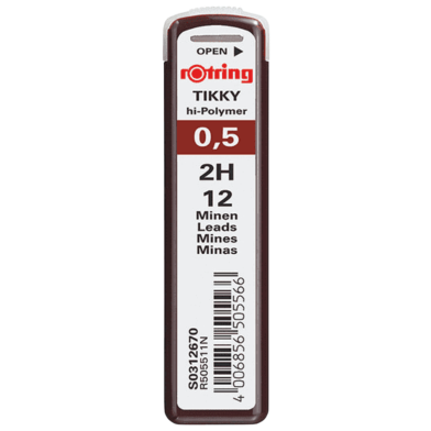 Rotring Polymer Mechanical Pencil Leads 0.5mm 2H image