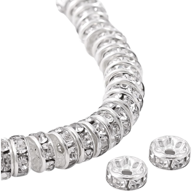 Round Alloy Spacer Beads For Jewelry Diy Assorted Size image