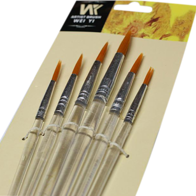 Round Artist Brush, Set Of 6 Pcs image