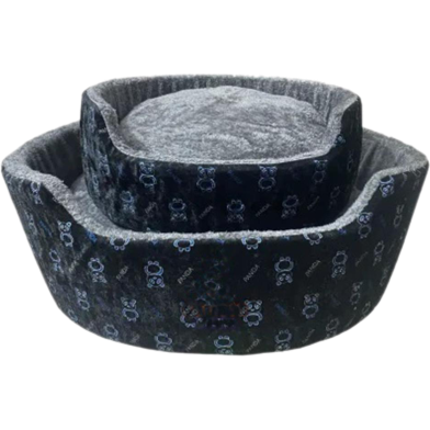 Round Plush Pet Bed Super Soft and Super Warm (L Size) image