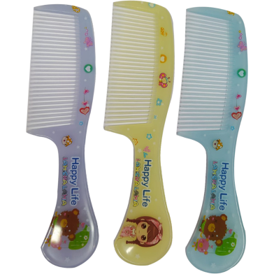 Round Shape Regular Hair Comb - 2 pcs image