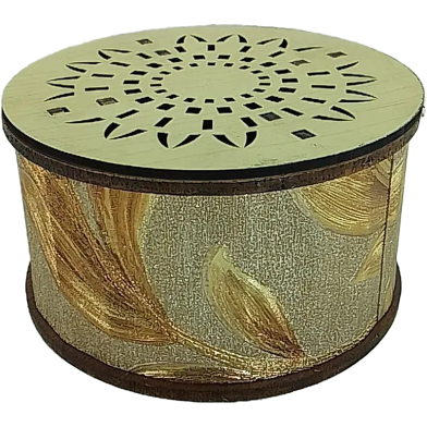 Round Wooden Jewelry Box image