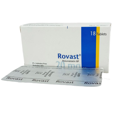 Rovast 20 mg Tablet 6's Strip image