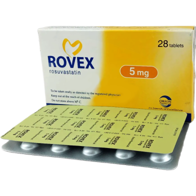 Rovex 5 mg Tablet 14's Strip image