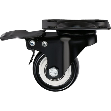 Rubber 2 Inch Caster Wheel With Bearing and With Front Lock Furniture Protectors and Parts Tools image