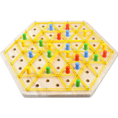 Rubber Band Triangle Board Game Strategy Territory Capture Family Multiplayer Puzzle Game image