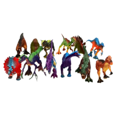 Rubber Dinosaur Dino World Action Figure Toys For Kids (dinosaur_rubber_12pcs) image