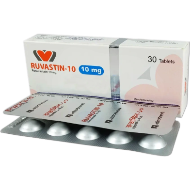Ruvastin 10 mg Tablet 10's Strip image