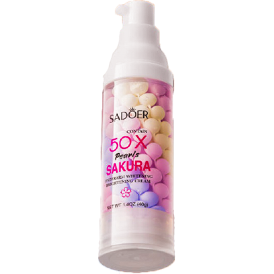 SADOER 50x Pearls Sakura Underarm Whitening Cream Body Lotion Pearl Moisturizer - 40g image