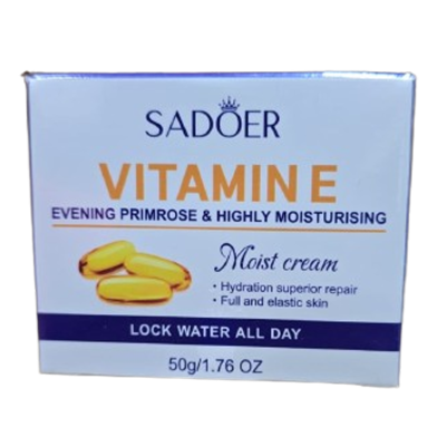 SADOER Evening Primrose Vitamin E Moist Cream 50g – Hydrating Face Moisturizer image