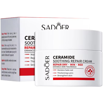 Sadoer Face Cream Ceramide Soothing Repair Cream Sensitive Skin Moisturizing Hydrating Keep Skin Stable Face Cream - 50 gm image