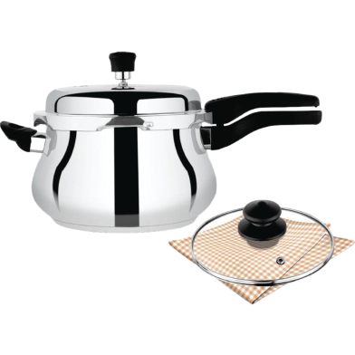 SAHARA Pressure Cooker Stainless Steel 5.5 Ltr (2 In 1) image