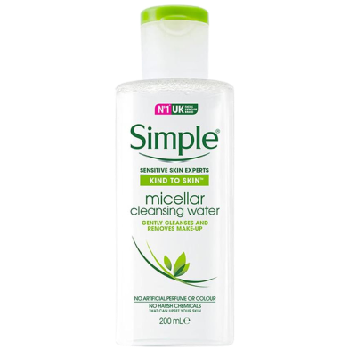 SIMPLE Micellar Cleansing Water All Skin 200ml UK image