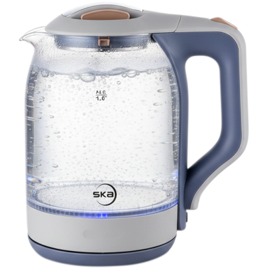 SKB 1.8 Ltr Kettle|1500W, 360-Degree Rotation Base with Safety Cut-Off Transparent Glass Body, Perfect for Boiling Water, Milk, Tea image