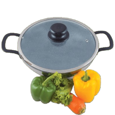 SKB Non Stick 3 Layer Wok with Glass Lid 28 cm image