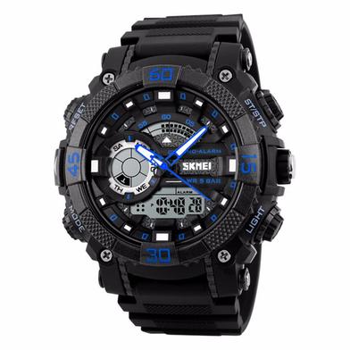 SKMEI 1228 Men's Watch- Black- Blue image