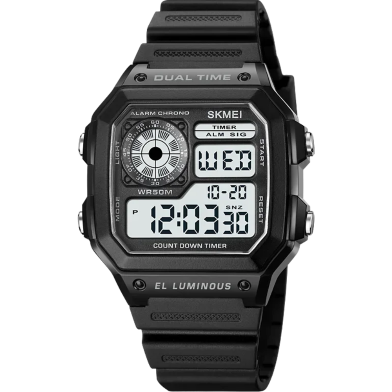 SKMEI 1998 Mens Multifunction 5Bar Waterproof Chrono Wristwatch Clock Sport Watch image
