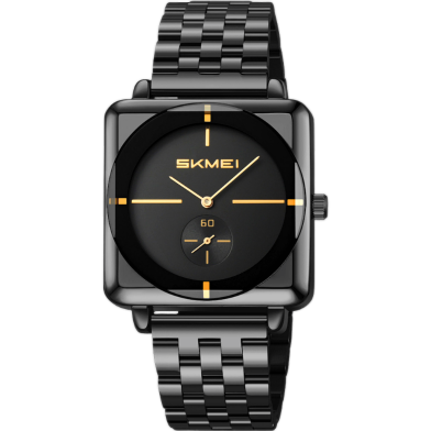 SKMEI 2413 Waterproof Square Case Stainless Steel Strap Pointer Watch image