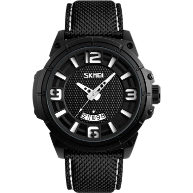 SKMEI 9170 Black Luxury Mens Quartz Watch 30M Waterproof Fashion Wristwatch image