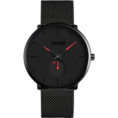 SKMEI 9185 Simple Fashion Waterproof Mens Watch Business Stainless Steel Youth Quartz Watch image