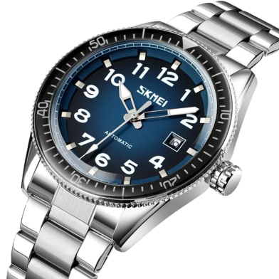 SKMEI 9232 Luxury Men’s Quartz Watch Leather Strap Wristwatch Calendar Sport Waterproof Simple Dial image