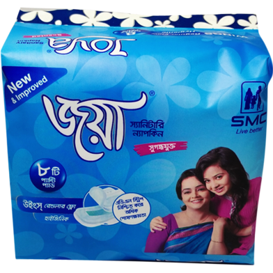 SMC Joya Sanitary Napkin Panty Pad, Wings Regular Flow (8 Pads/Pack) image