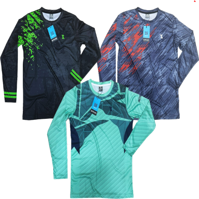 SMUG Premium Full Sleeve Sports T-shirt Combo Pack -3 Pcs -Black, Grey and Pest color image