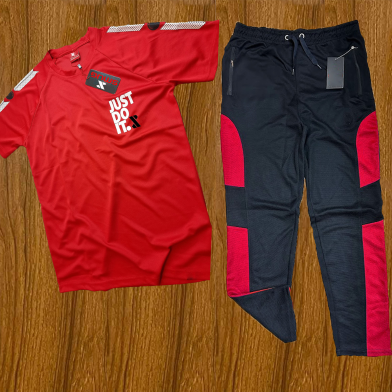 SMUG Stylish T-Shirts And Trousers For Men Set- Soft And Comfortable image