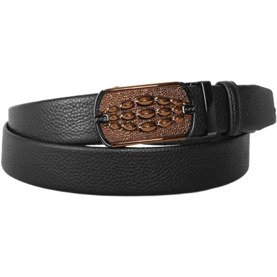 SSB Leather Croco Style Black Leather Gear Belt For Men image