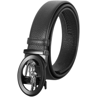 SSB Leather Croco Style Black Leather Gear Belt For Men image