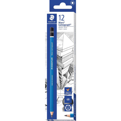 STAEDTLER Mars Lumograph Pencils 6B, Pack Of 12 image