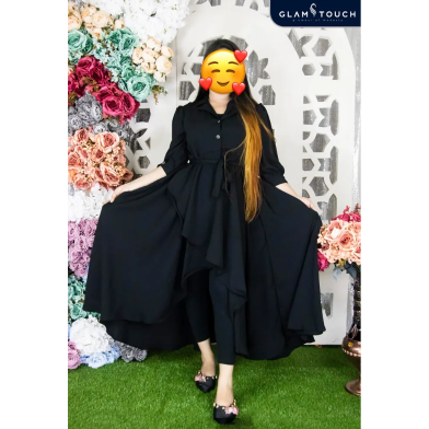 Glam Touch Stylish Tail Cut Blazer Gown | image