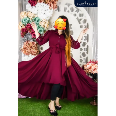 Glam Touch Stylish Tail Cut Blazer Gown | image