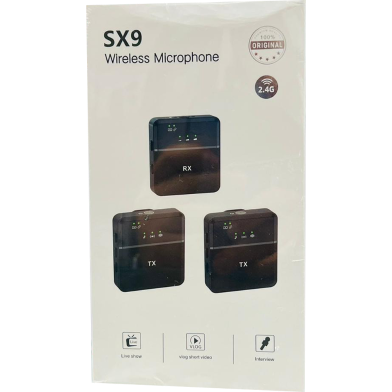 SX9 Dual Wireless Microphone For Type C and 3.5 Interface - Black image